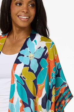 Abstract Floral Kimono