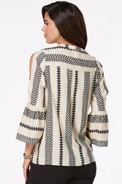 Aztec Bell Sleeve Top