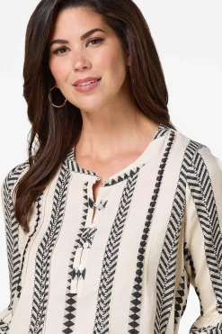Aztec Bell Sleeve Top