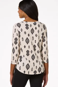 Aztec Lace Up Top