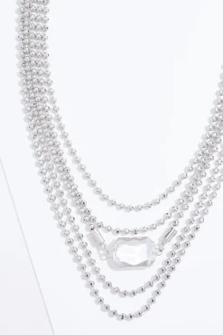 Ball Chain Layered Short Necklace