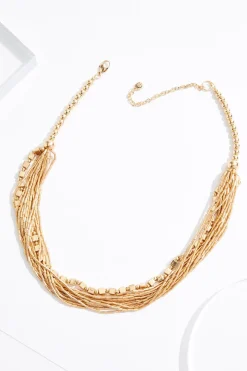 Beaded Row Short Necklace