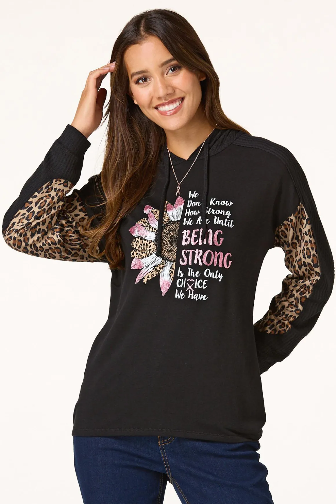 Being Strong Hooded Top
