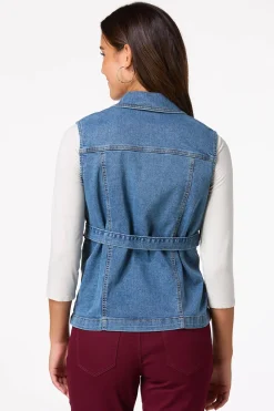 Belted Denim Vest