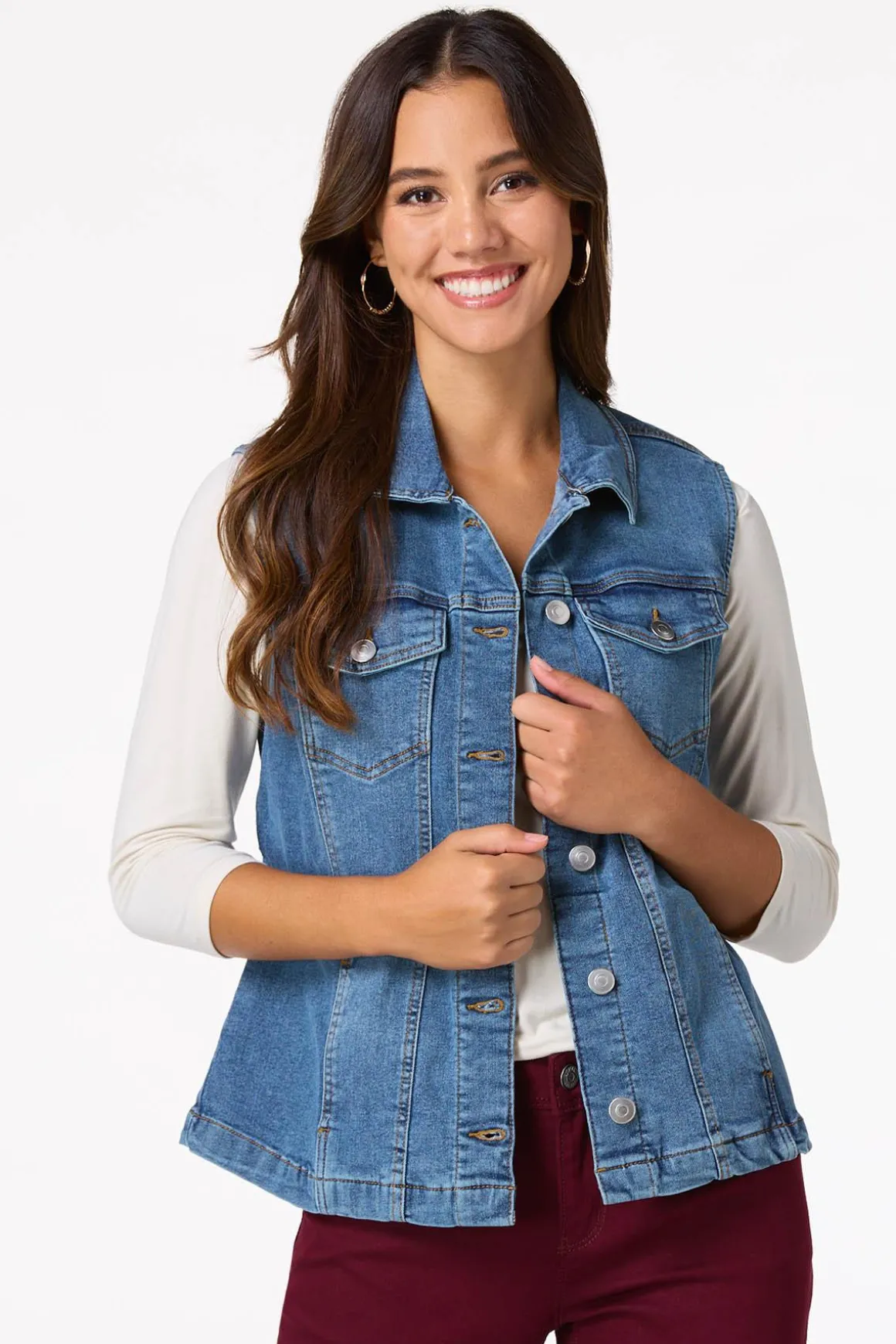 Belted Denim Vest