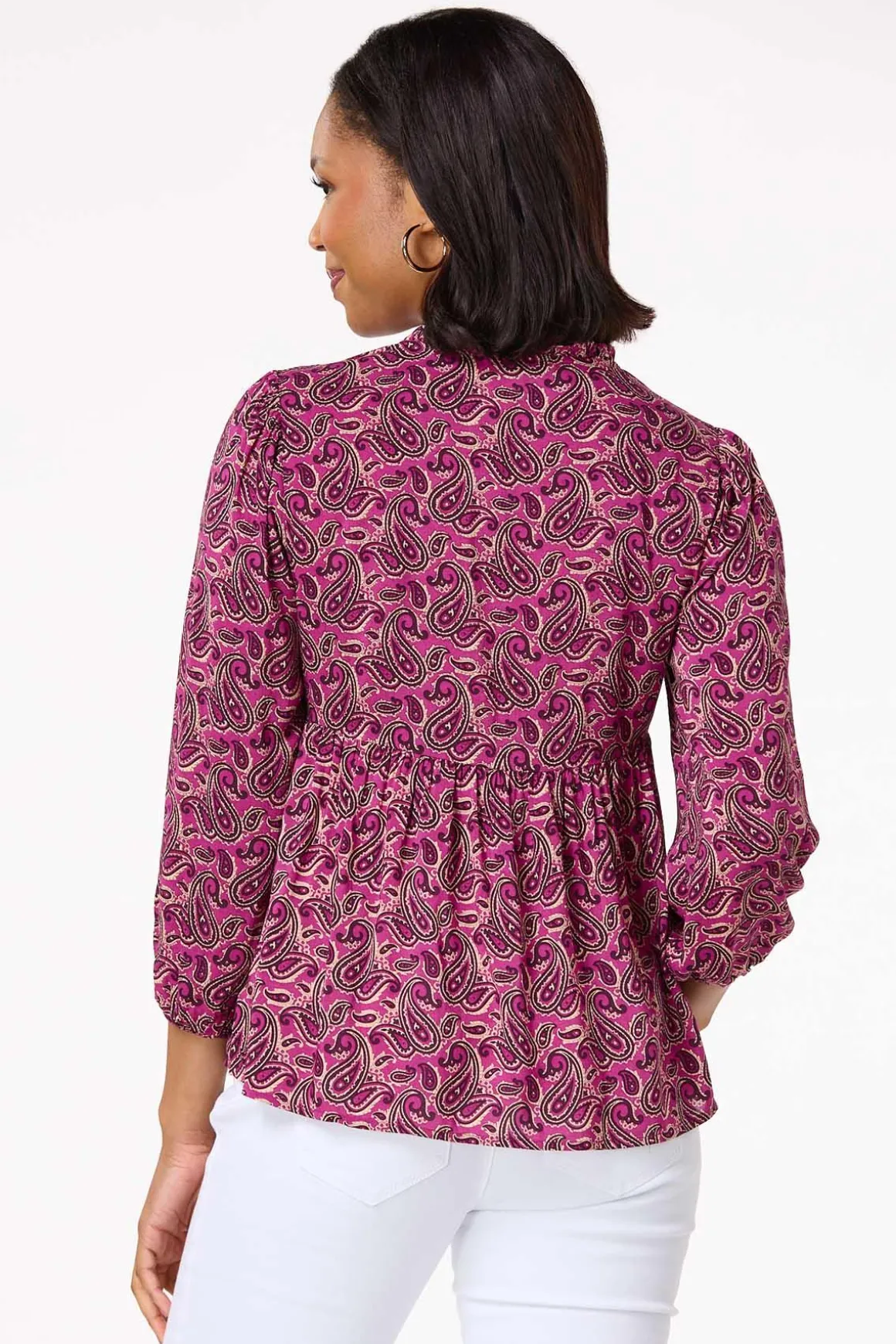Berry Paisley Poet Top