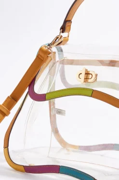 Binding Detail Lucite Satchel