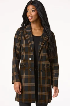Black Check Topper