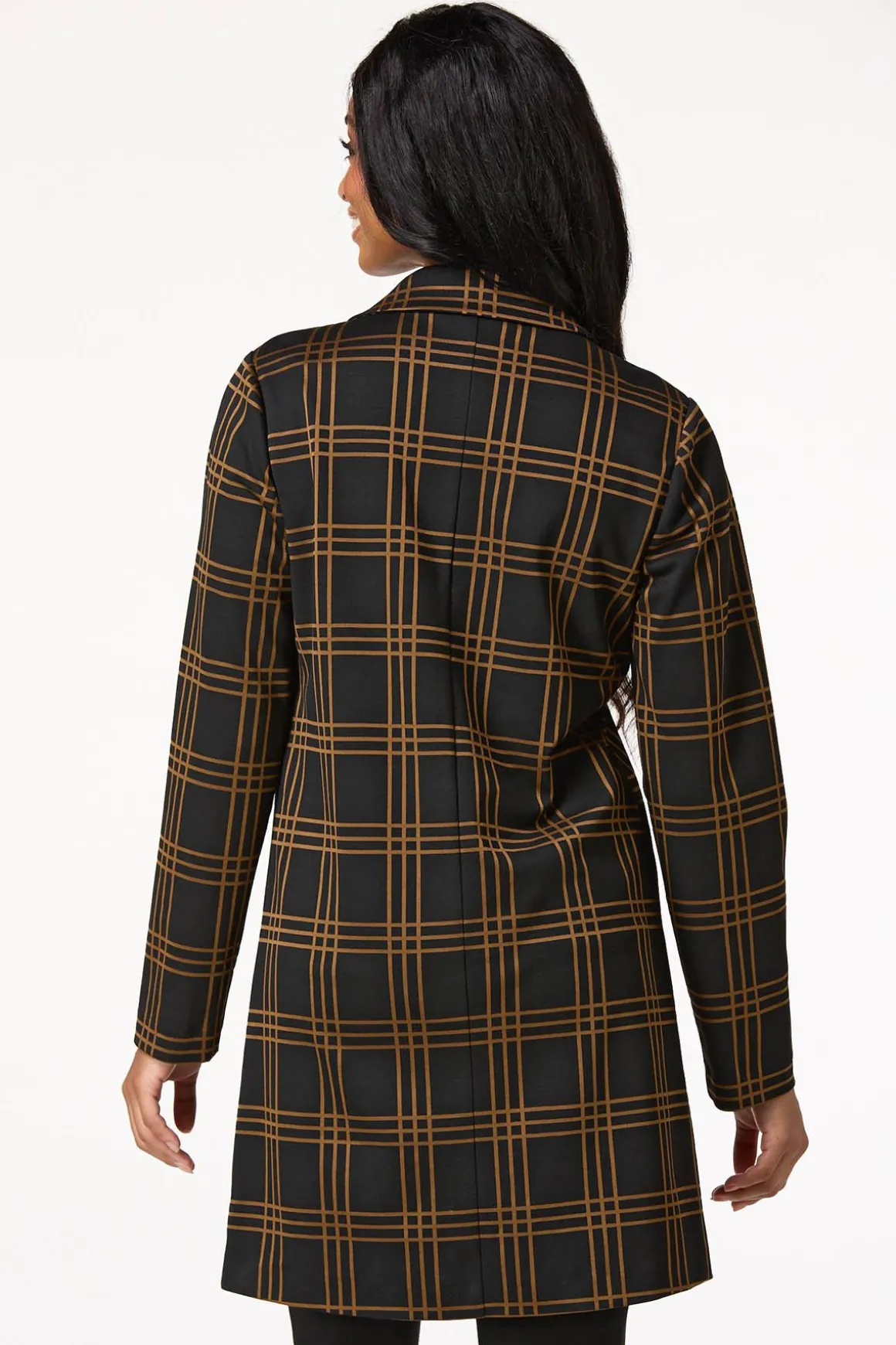 Black Check Topper