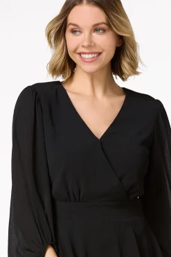 Black Ruffled Romper