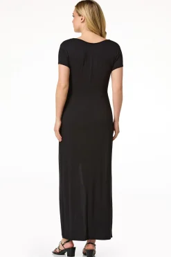 Black Twisted Maxi Dress