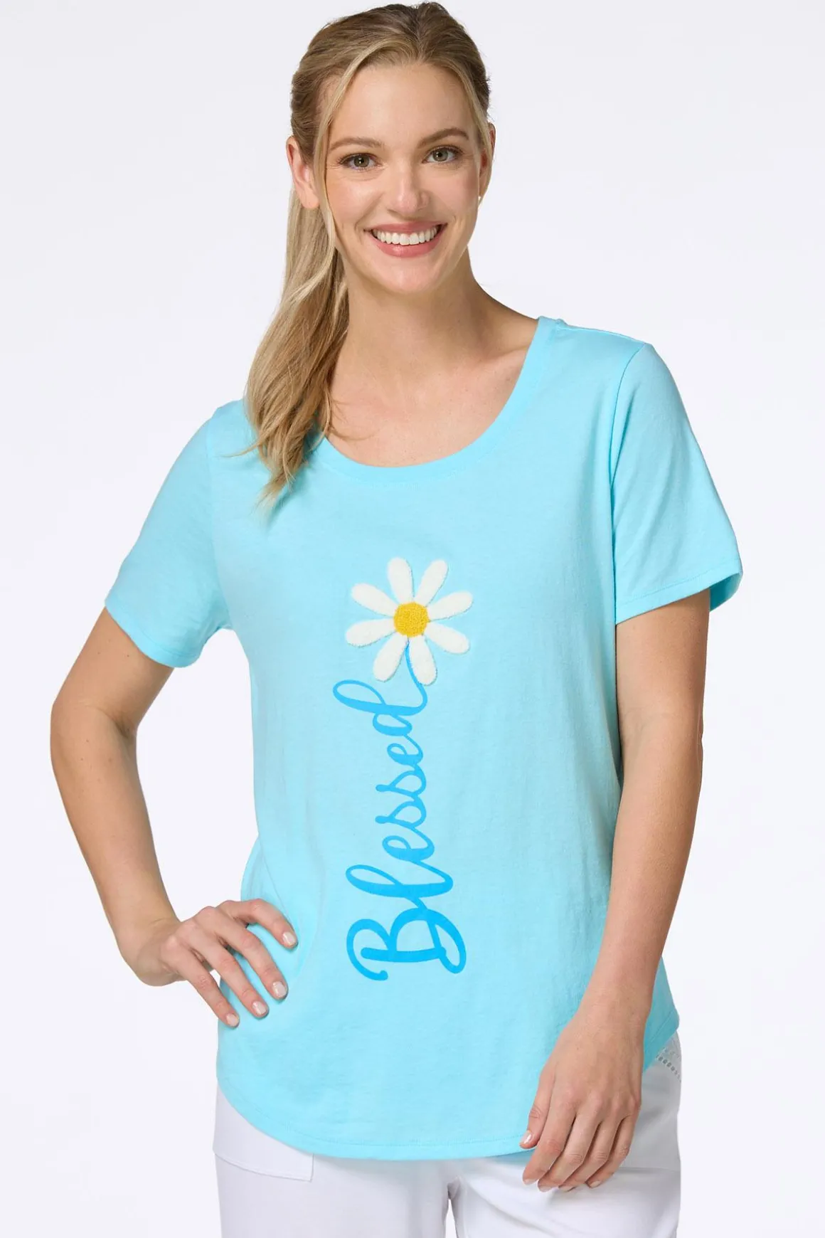 Blessed Chenille Daisy Tee