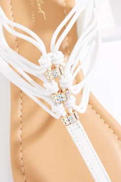 Bling Bead Stretch Band Sandals