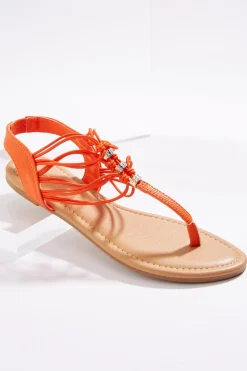 Bling Bead Stretch Band Sandals