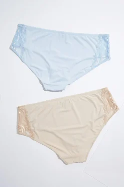 Blue Natural Lacy Panty Set