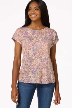 Blurred Floral Tie Back Top
