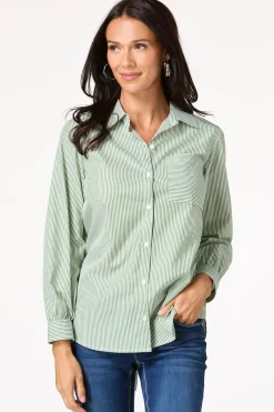 Bow Back Detail Button Down Shirt