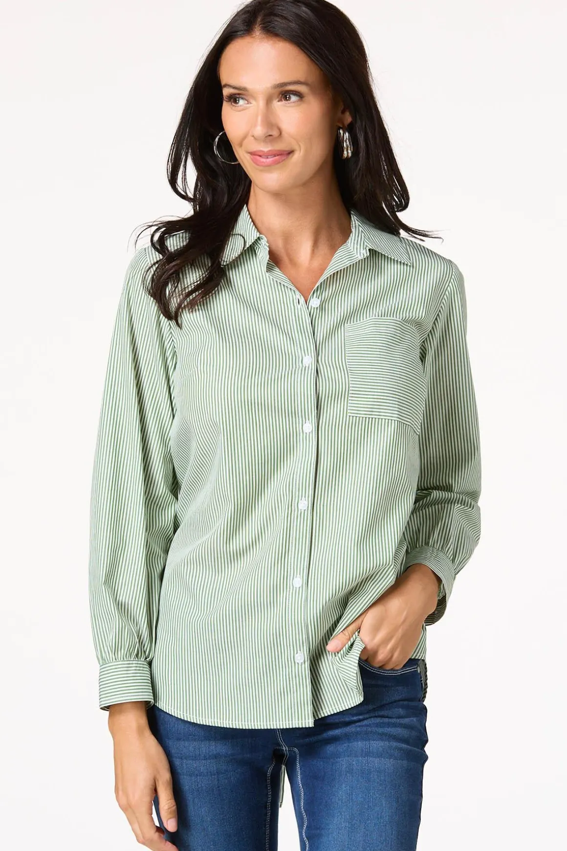 Bow Back Detail Button Down Shirt