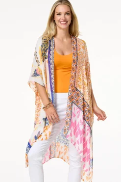 Boxed Mixed Print Kimono