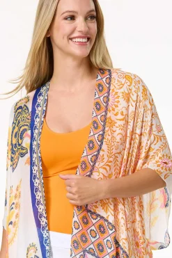 Boxed Mixed Print Kimono