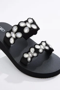 Butterfly Stone Band Sandals
