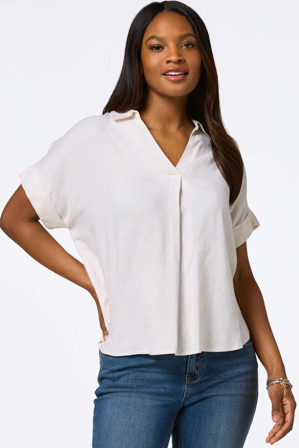 Button Back Linen Shirt