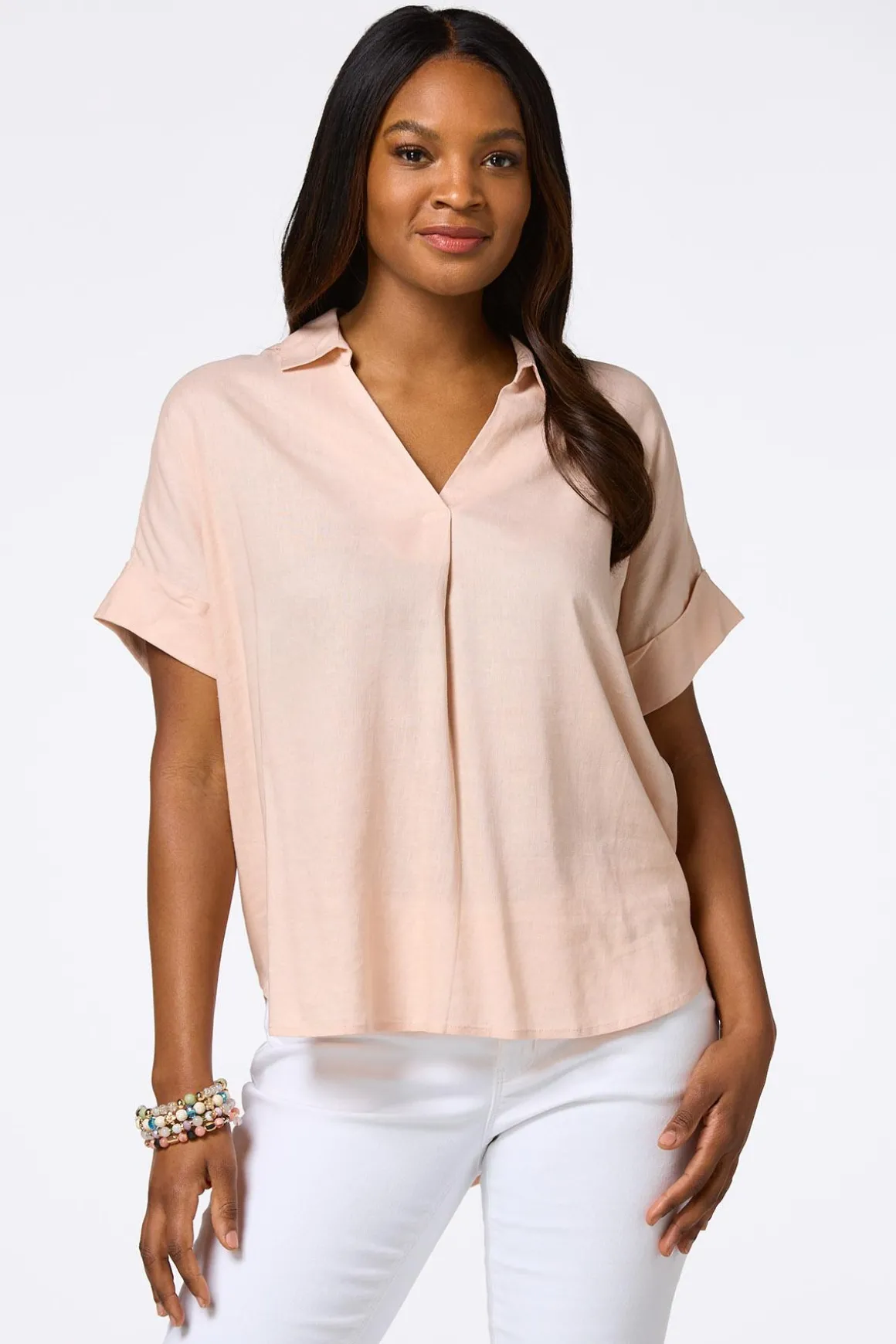 Button Back Linen Shirt