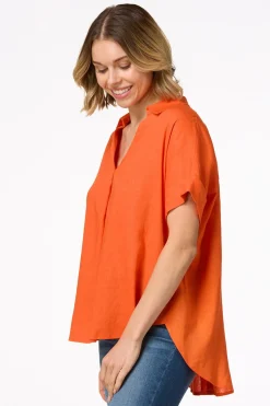 Button Back Linen Shirt