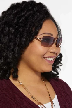 Chain Arm Rimless Sunglasses