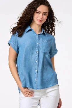 Chambray Button Down Tunic