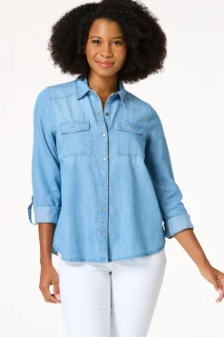 Chambray Clear Button Shirt