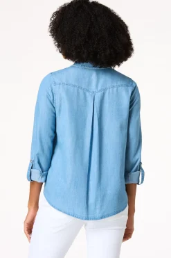 Chambray Clear Button Shirt