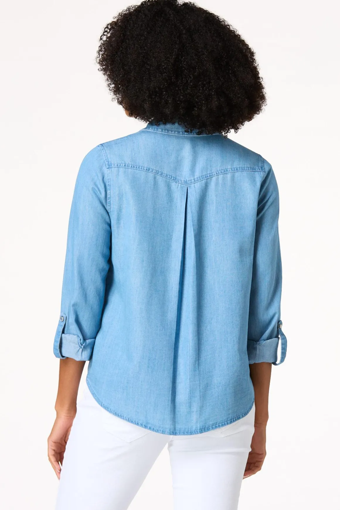 Chambray Clear Button Shirt