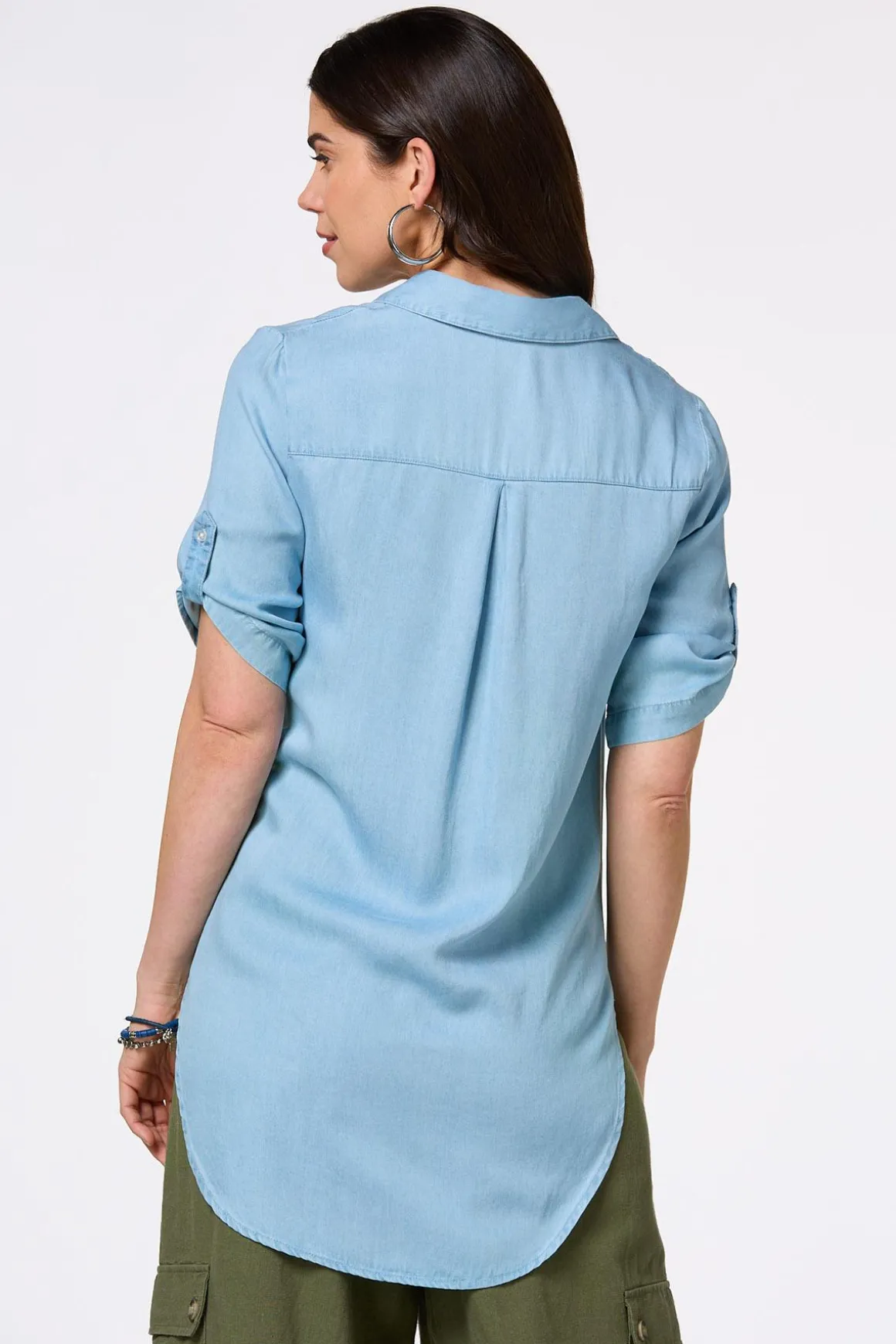 Chambray Collared Tunic