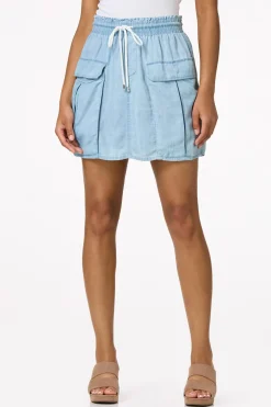 Chambray Utility Skort