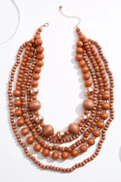 Chunky Wood Ball Necklace