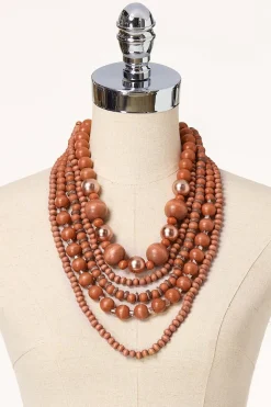 Chunky Wood Ball Necklace