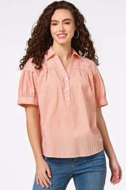 Citrus Stripe Collared Shirt