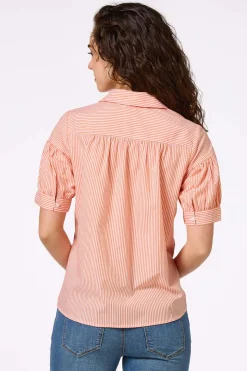 Citrus Stripe Collared Shirt