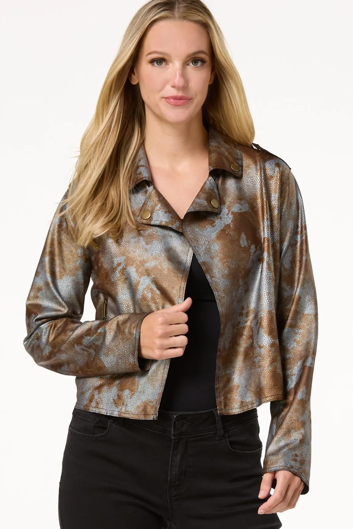 Coated Moto Jacket