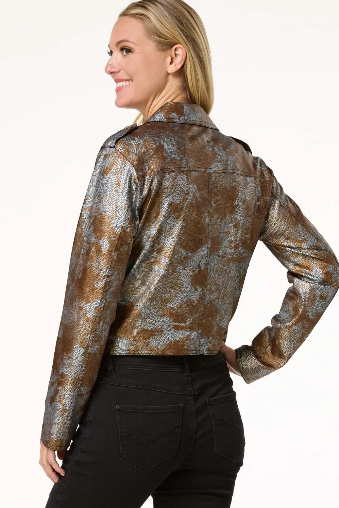 Coated Moto Jacket