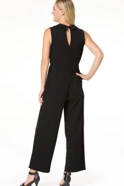 Collared Tie Waist Jumpsuit