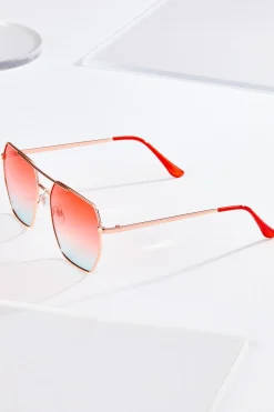 Color Lens Geo Frame Sunglasses