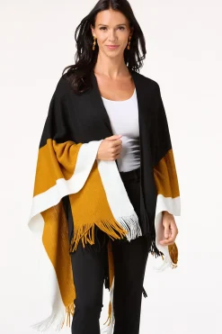 Colorblock Fringe Wrap