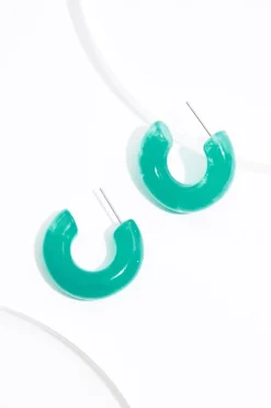 Colored Open Hoop Earrings
