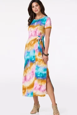 Colorful Dye T- Shirt Dress