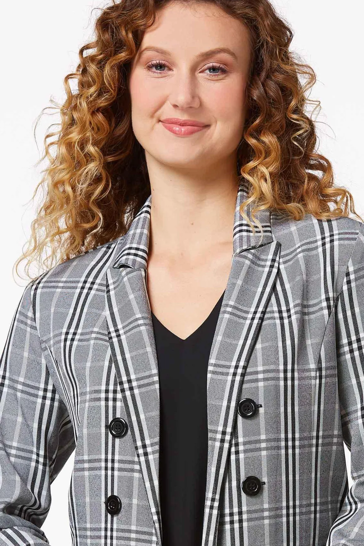 Contrast Check Blazer