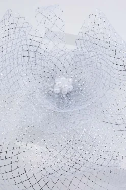 Criss Cross Pearl Bow Fascinator