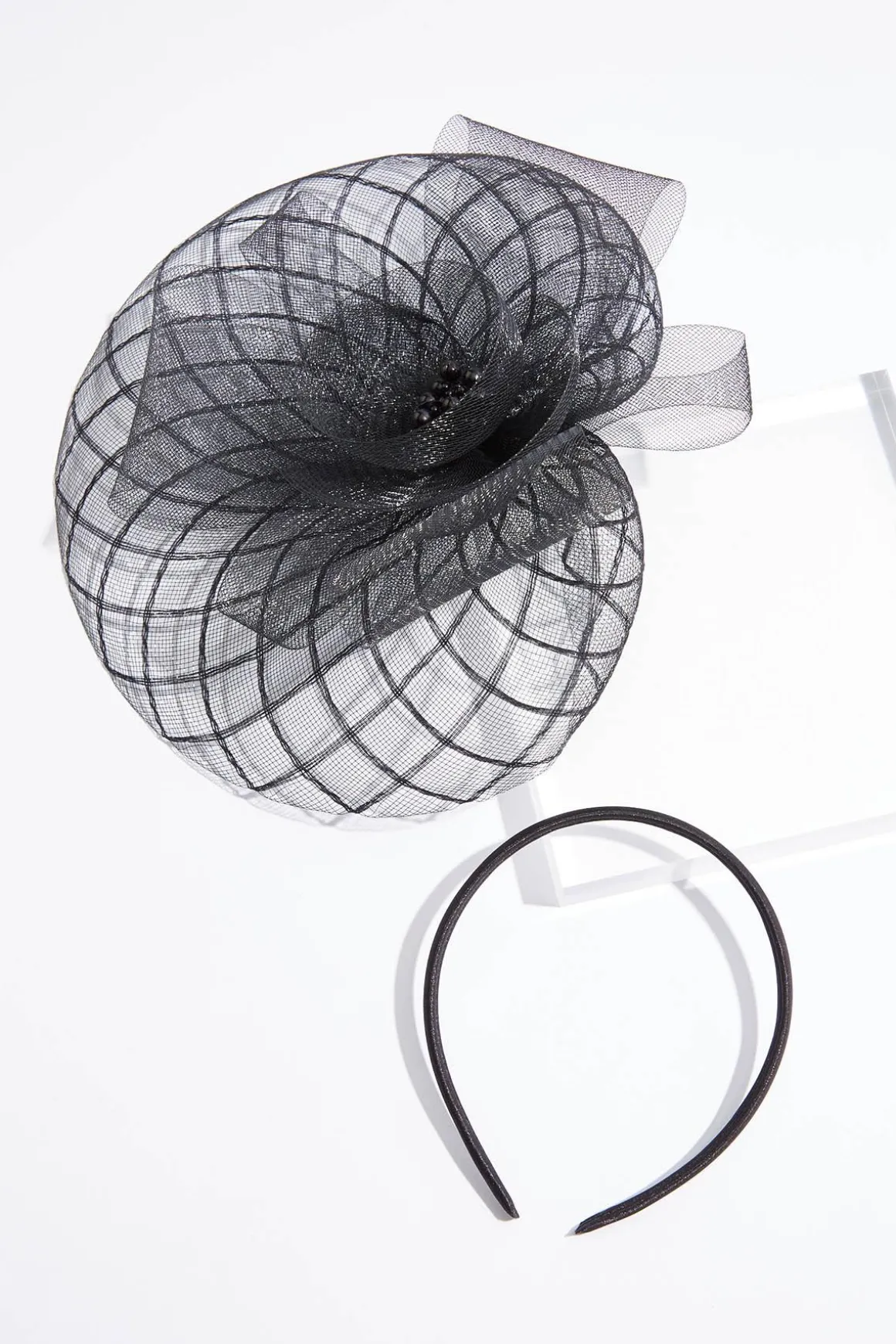Criss Cross Pearl Bow Fascinator