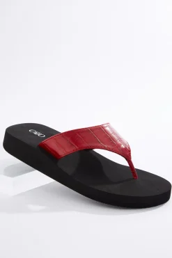 Croc Strap Flip Flops